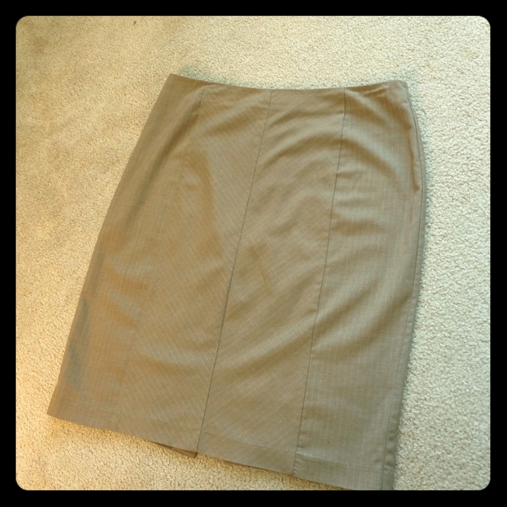 New York & Company brown pinstripe skirt